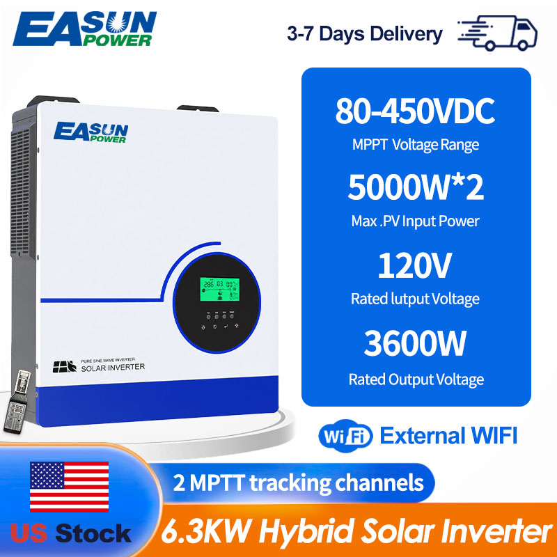 EASUN POWER 6300W Hybrid Solar - огляд і ціна Grid Tie Inverter Limiter 2000W