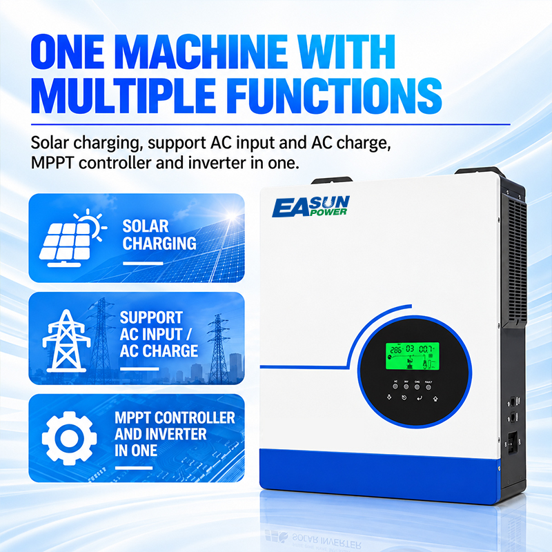 EASUN POWER 6.3KW Hybrid Solar - огляд і ціна Grid Tie Inverter Limiter 2000W
