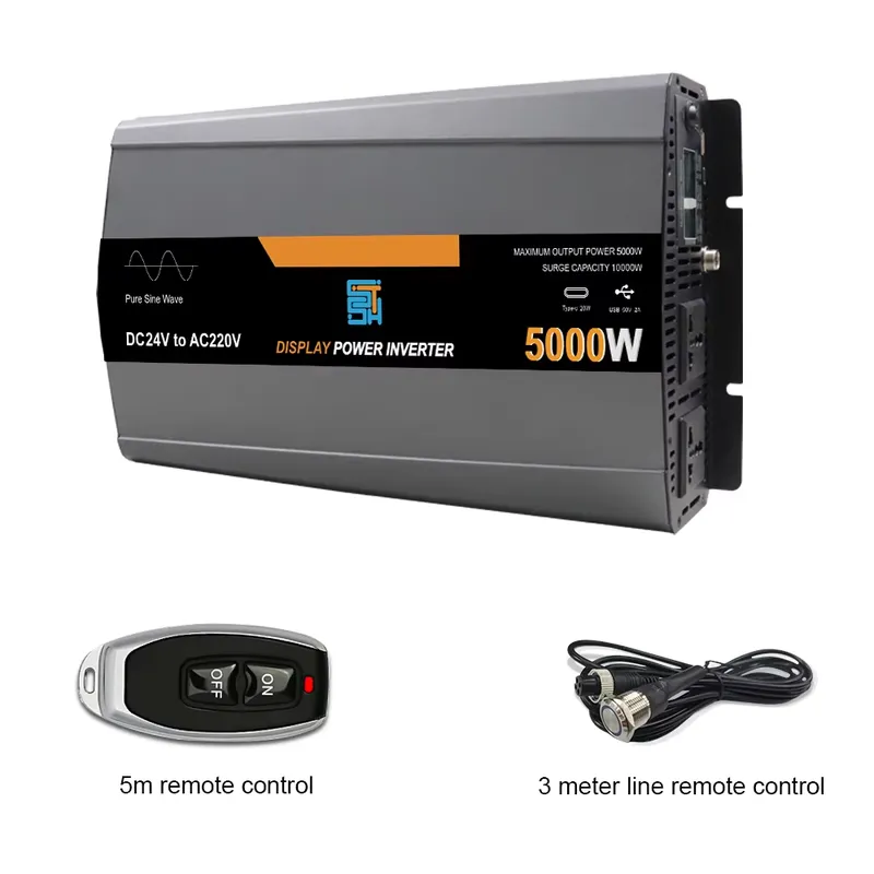 for Reverse DC 12V 24V 48V to  - огляд і ціна Pure Sine Wave Inverter 5000W 48V 220V